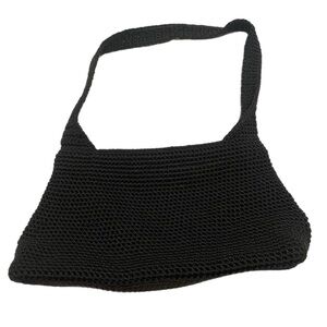 The Sak black woven purse with silver hardware. 12 inch shoulder drop. AR 7